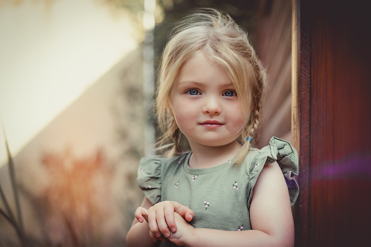 girl with big blue eyes